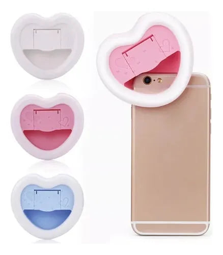 💖 LLEVA 2 Aro de Luz LED para Celular en Forma de Corazón + ENVÍO GRATIS