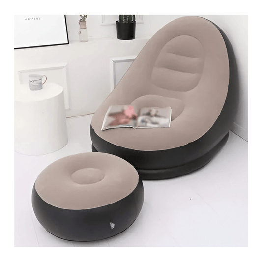 🛋 Sillón Inflable Reclinable + Puff