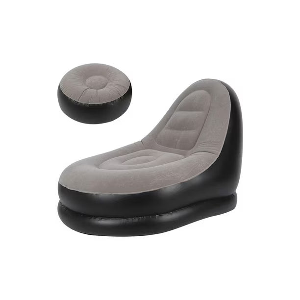 🛋 Sillón Inflable Reclinable + Puff