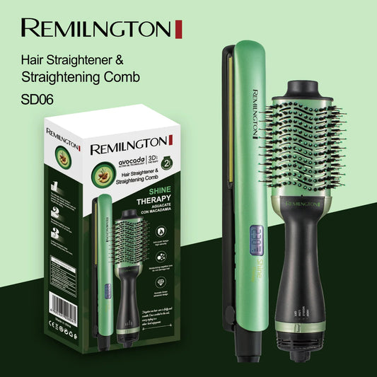 Plancha de Cabello y Cepillo secador Rem