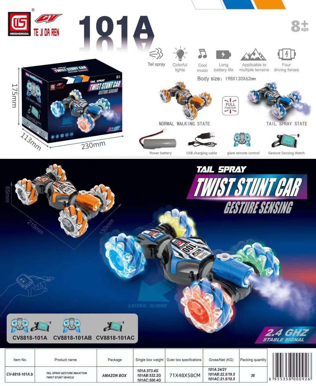 carro acrobatico a control remoto