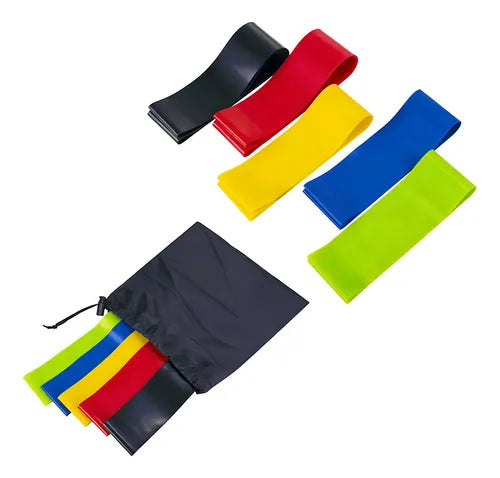🏋️‍♀️ LLEVA 2 Set de 5 Bandas Elásticas – Entrena en Cualquier Lugar + ENVÍO GRATIS