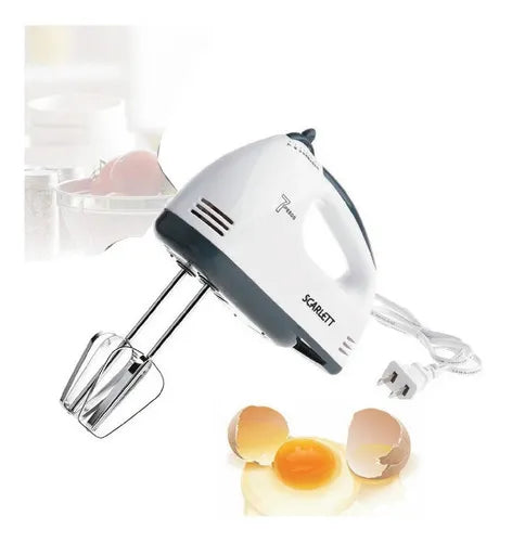 🧁 Batidora Eléctrica de Mano Scarlett – 7 Velocidades para una Preparación Rápida y Precisa