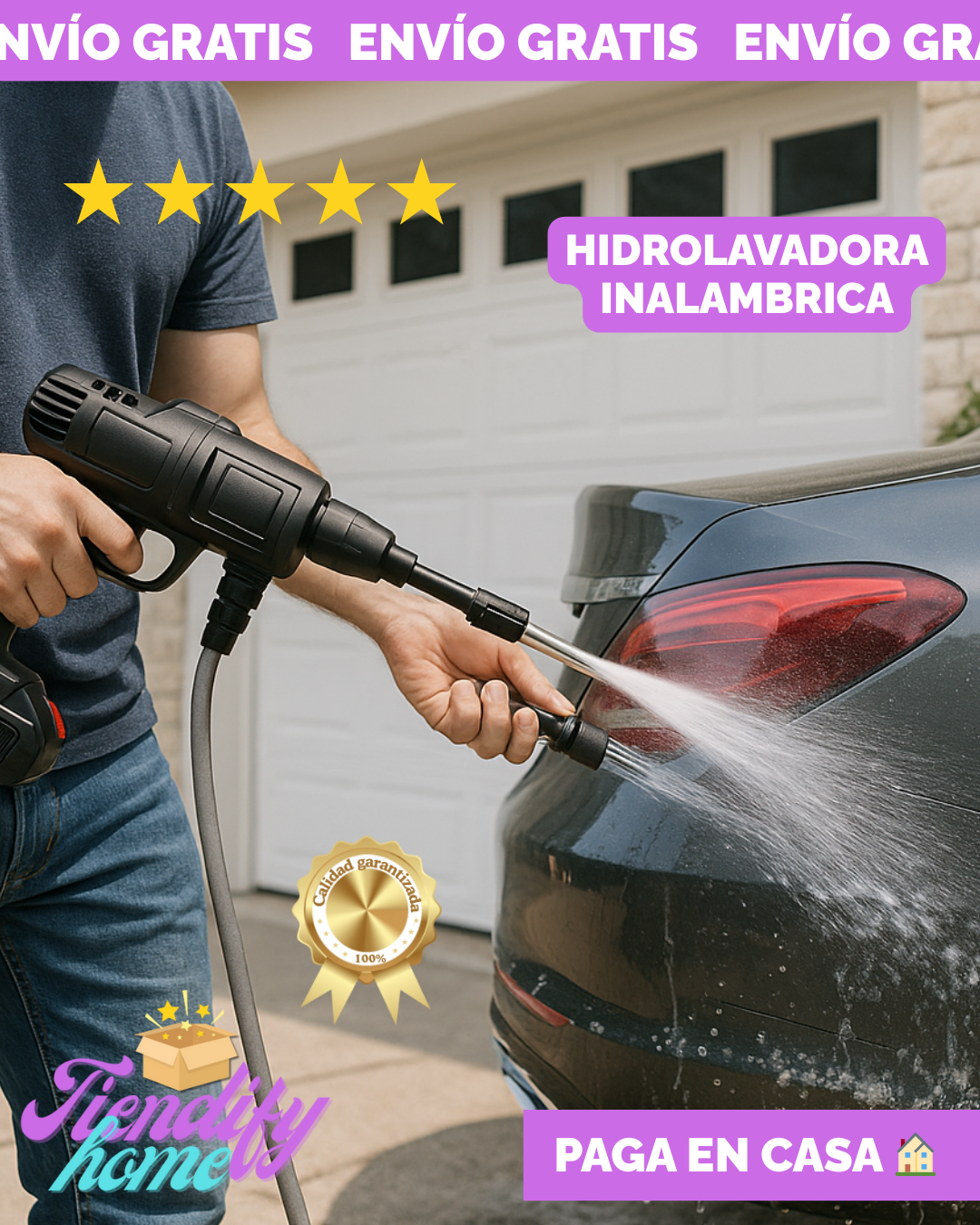 HIDROLAVADORA INALAMBRICA PORTATIL 2 BATERIAS