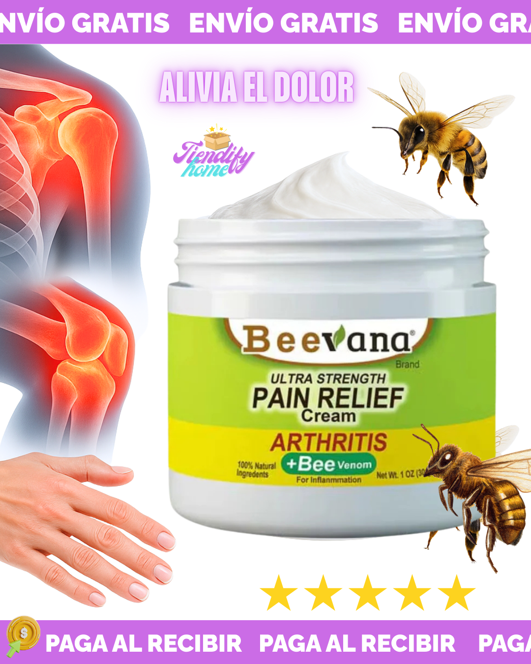 🐝Beevana crema alivida dolores 2X1 - Mejora tu salud y recupera tu vida sin dolores
