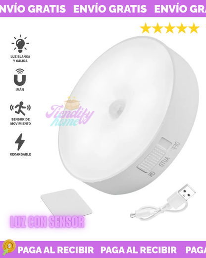 Luz Con Sensor De Movimiento Recargable