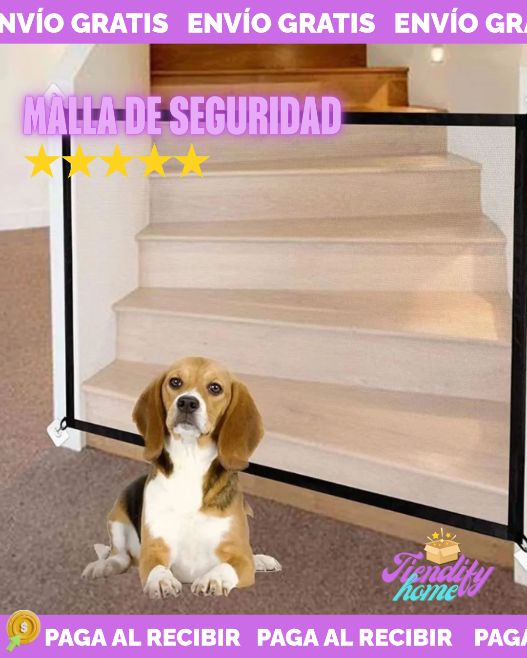 BARRERA MALLA SEGURIDAD MASCOTA BEBE 200