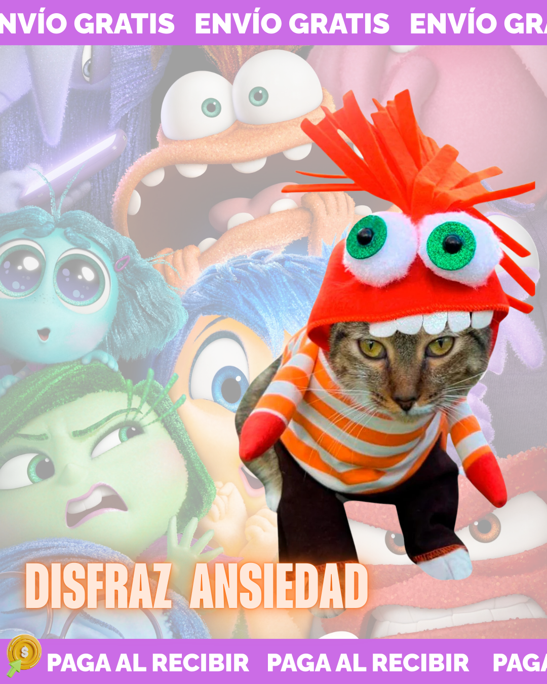 Disfraz Mascota Ansiedad Hallowee DANS04