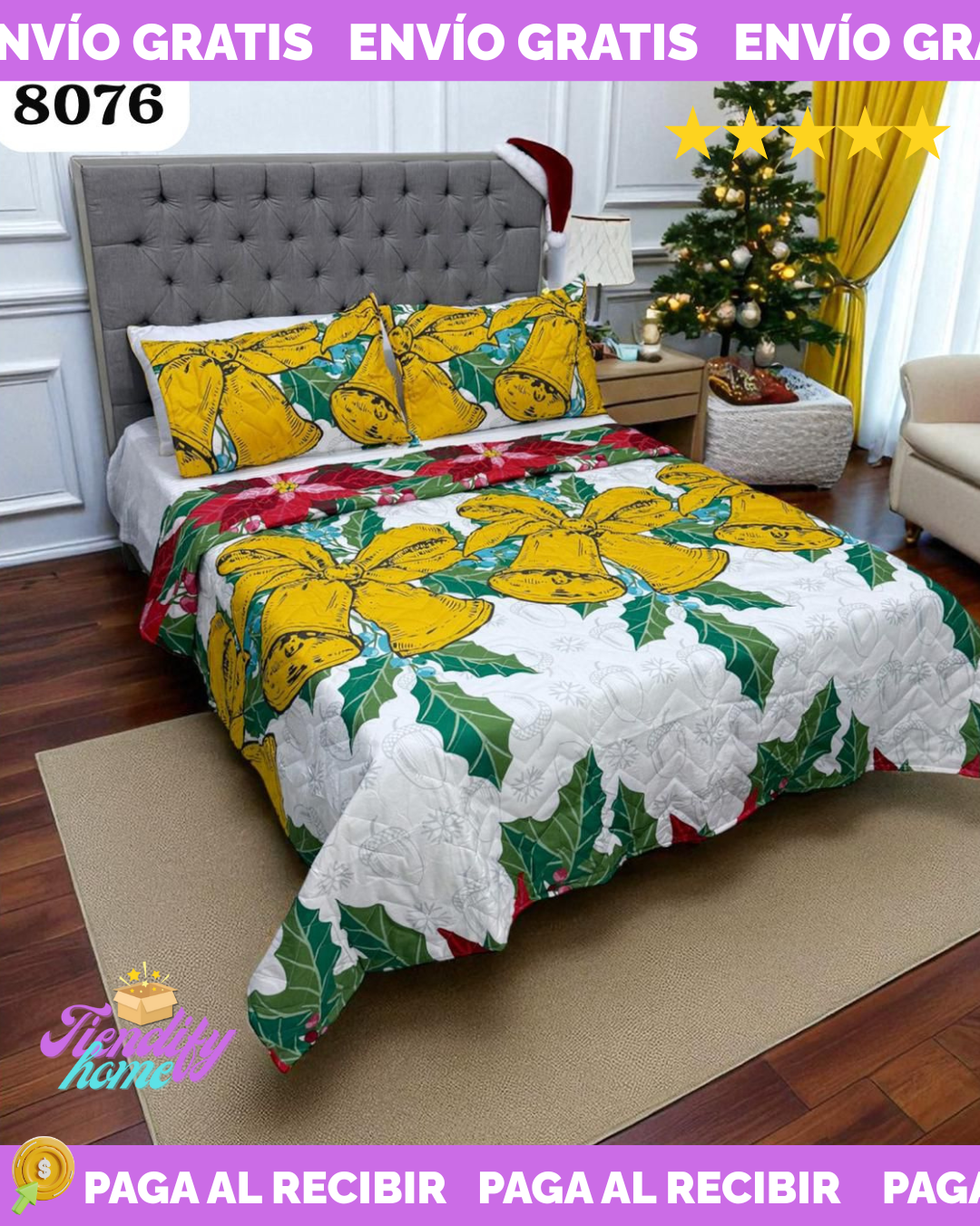 Edredón Unifaz Navidad 140x190cm