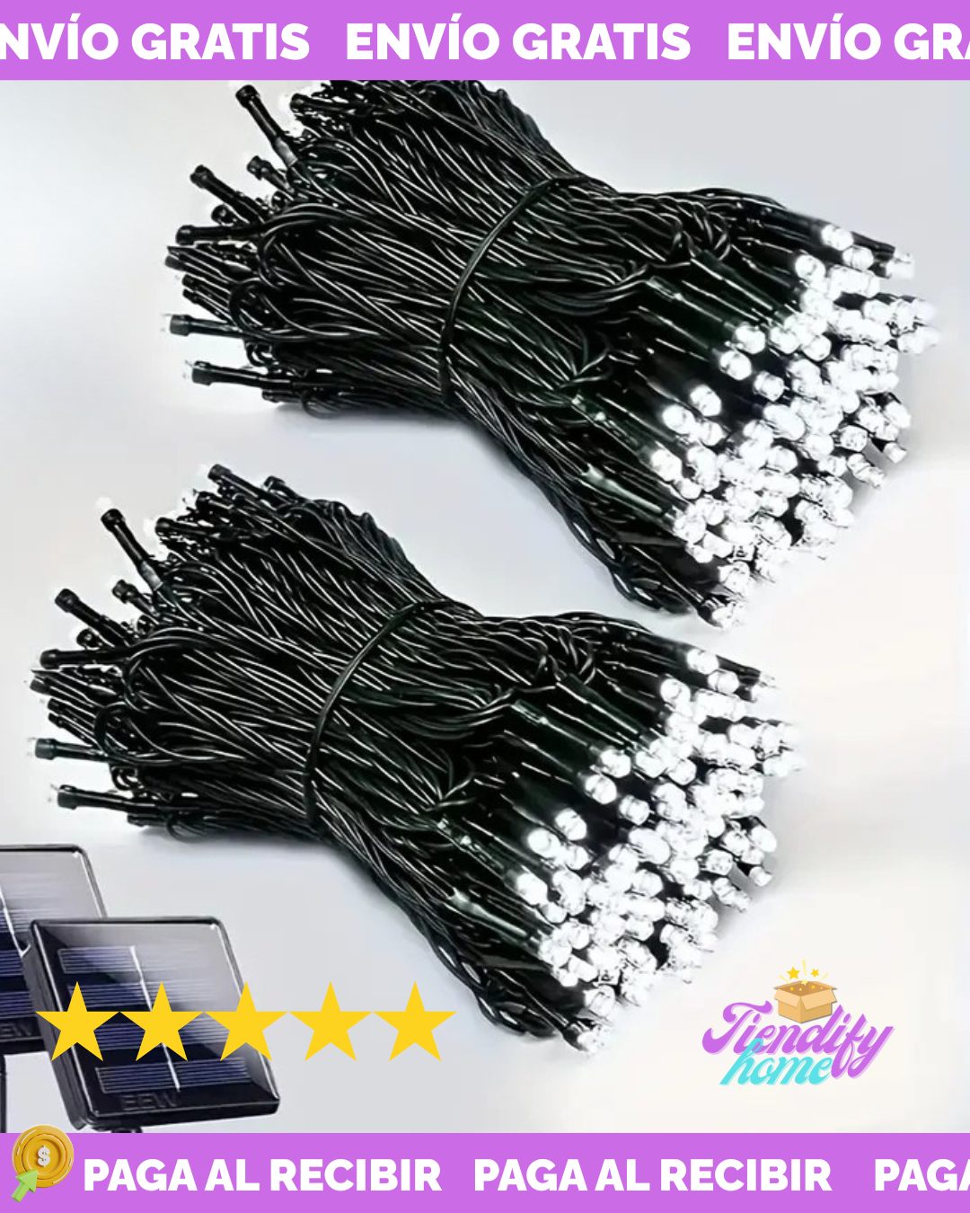 Luces solares de navidad