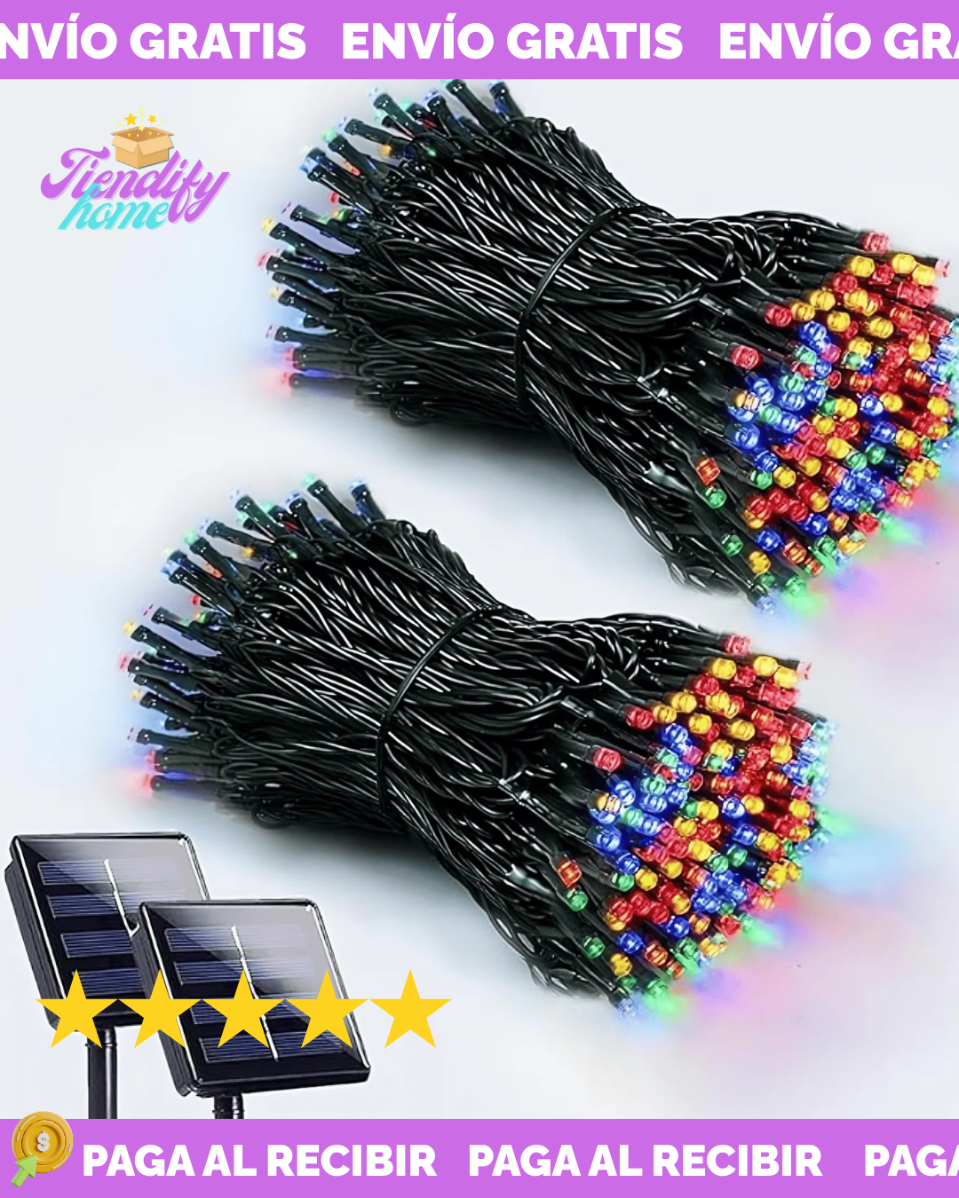 Luces solares de navidad