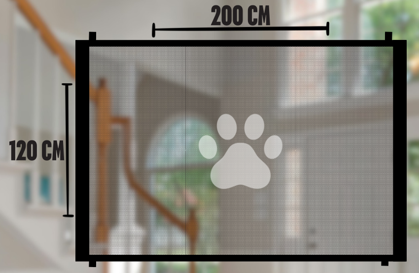 BARRERA MALLA SEGURIDAD MASCOTA BEBE 200