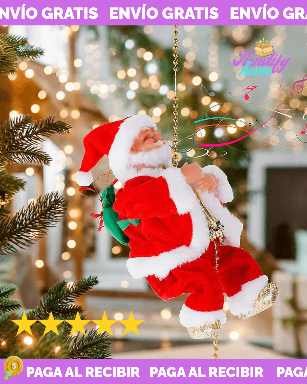 Papa Noel Sube A La Cuerda