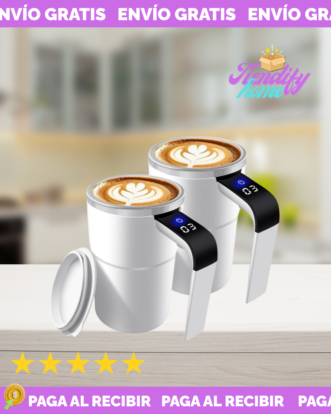 Taza Mezcladora Recargable