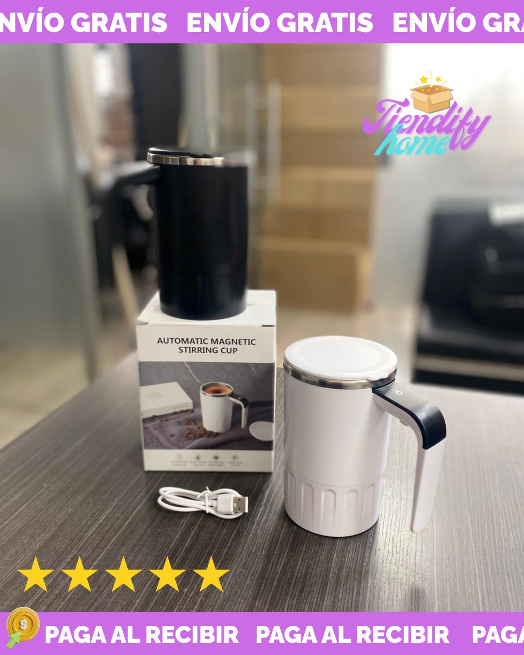Taza Mezcladora Recargable