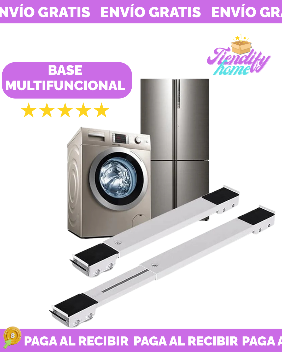 Soporte multifuncional para lavadora móvil