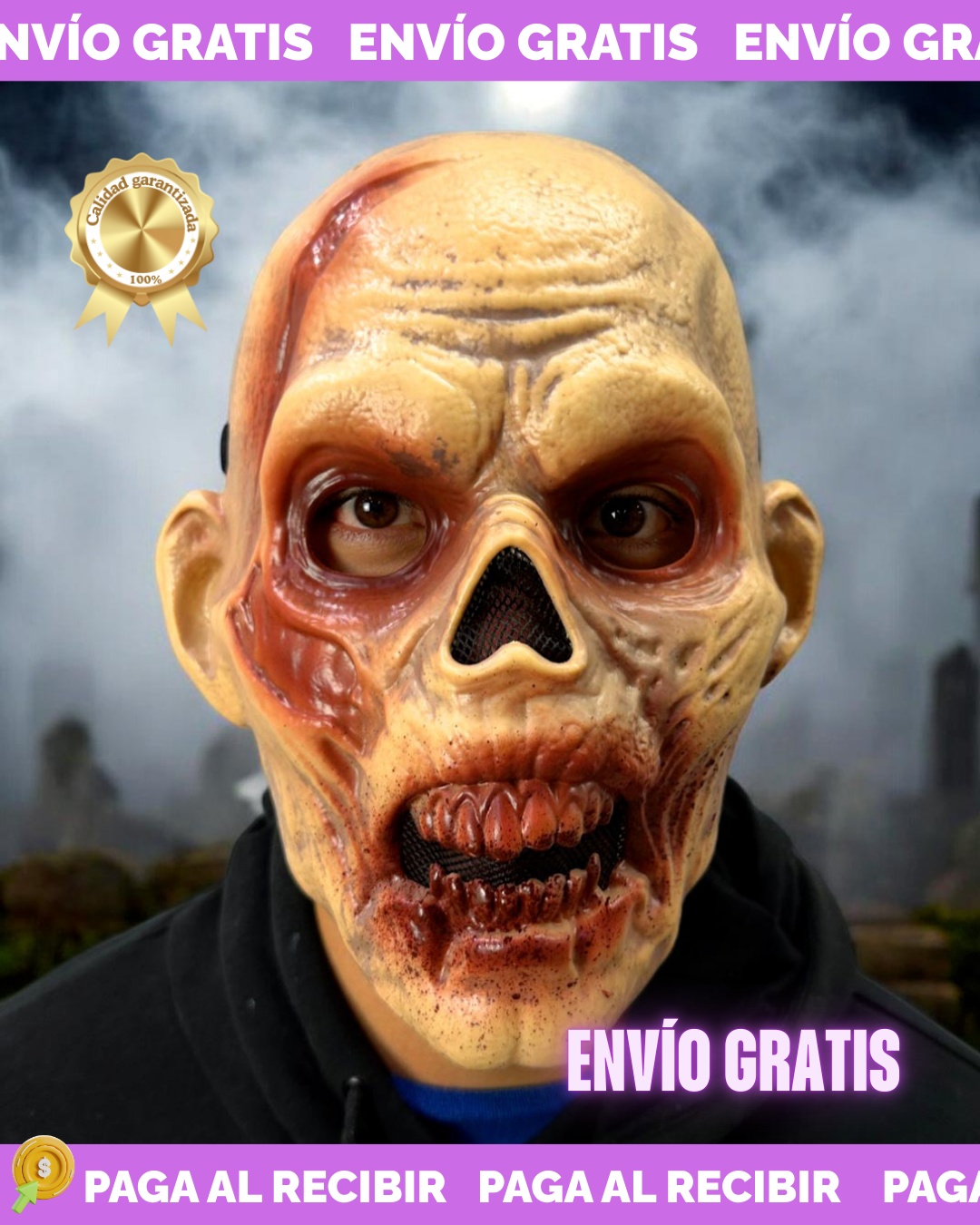 🕯️🎃 Máscaras Halloween Edición Pro – Cómodas y Resistentes