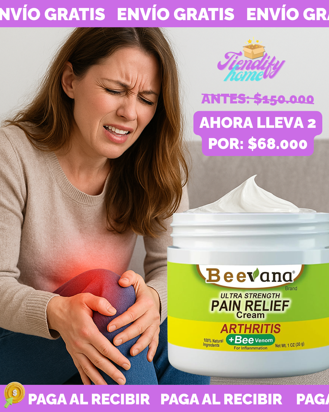 🐝Beevana crema alivida dolores 2X1 - Mejora tu salud y recupera tu vida sin dolores
