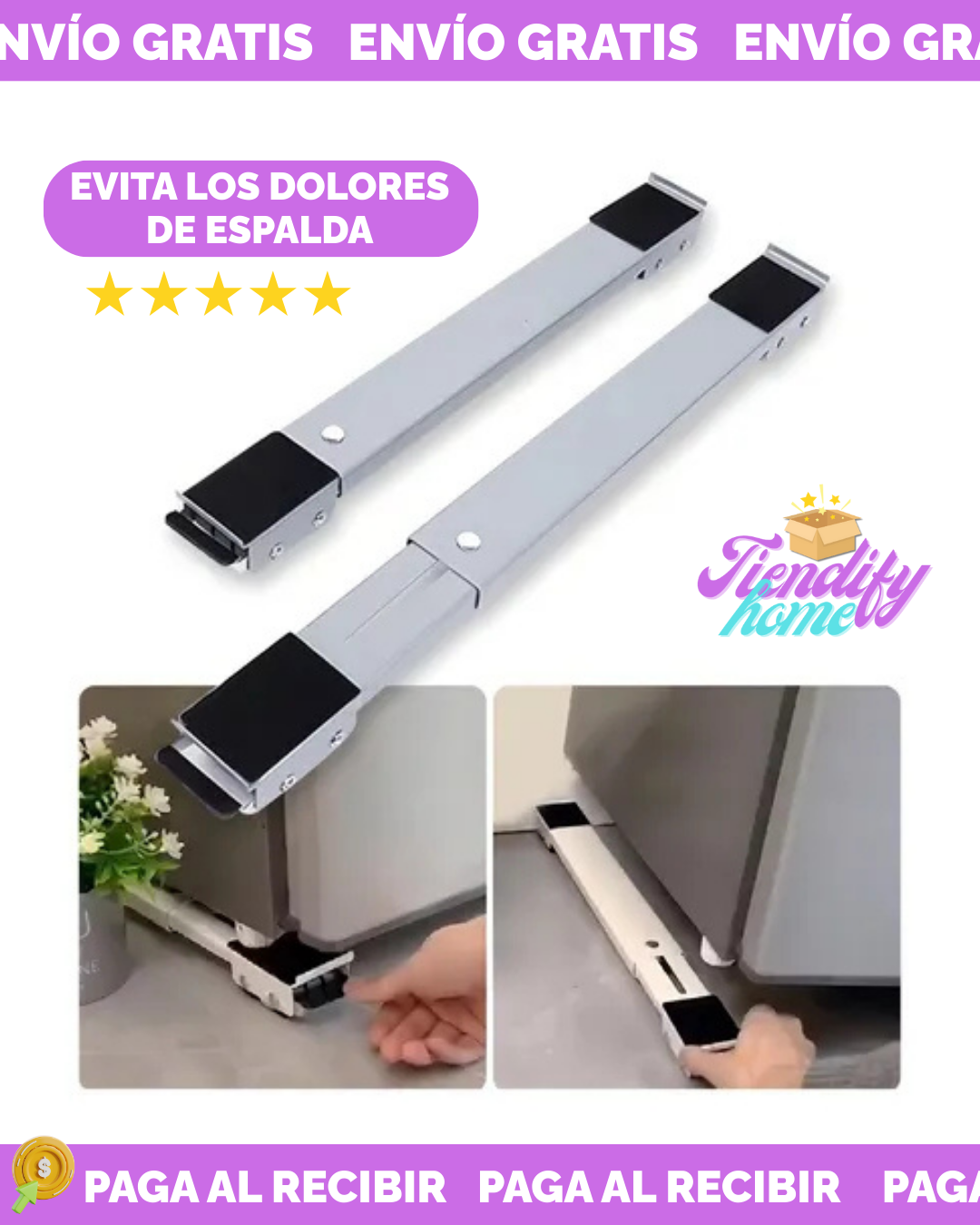 Soporte multifuncional para lavadora móvil