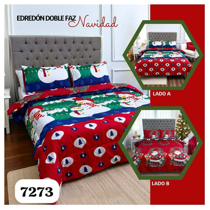 Edredón doble faz cama doble navidad