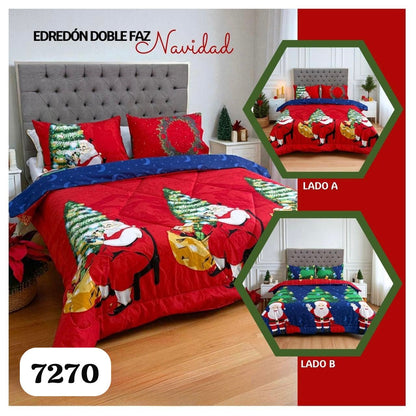 Edredón doble faz cama doble navidad