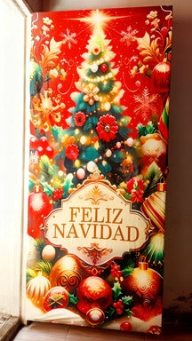 forro navideño para puertas