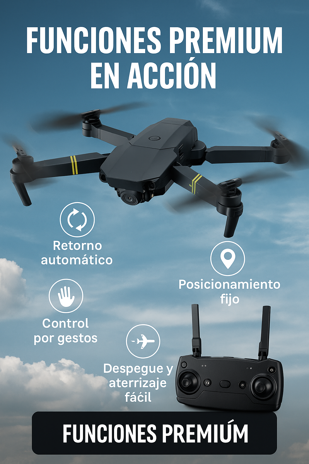 DRON  CON 2 BATERIAS