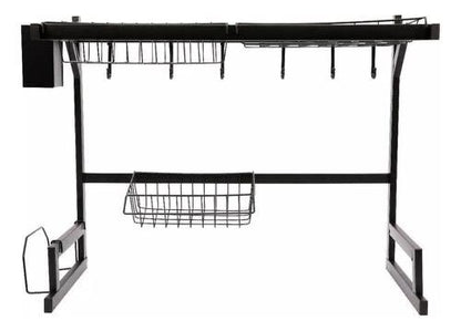Estante Para Platos Acero Inoxidable Platero Escurridor 65cm Color Negro