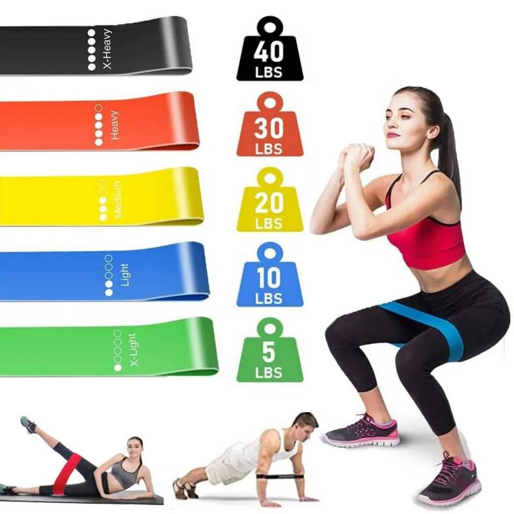 🏋️‍♀️ LLEVA 2 Set de 5 Bandas Elásticas – Entrena en Cualquier Lugar + ENVÍO GRATIS